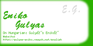 eniko gulyas business card